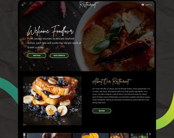 Wix Studio Restaurant Website Vorlage: Online-Bestellung und Essenslieferung