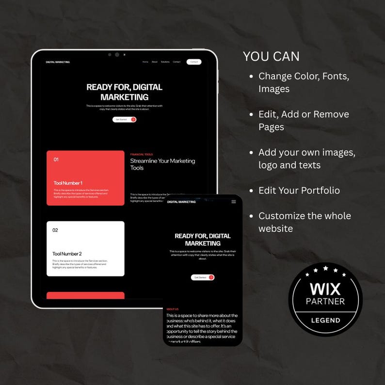 Wix Studio Website Template Digital Marketing Portfolio (digital