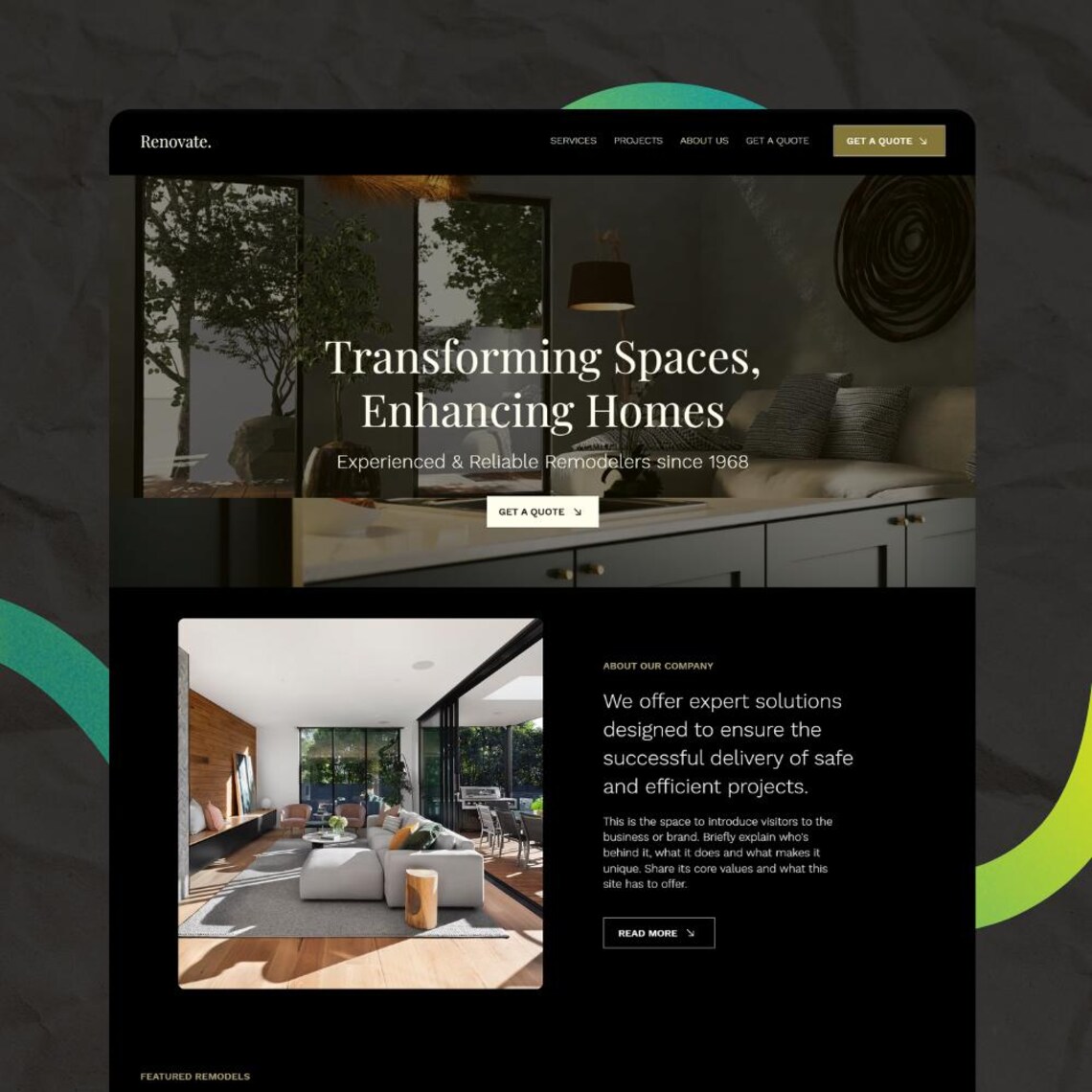 Wix Studio Website Template (home Renovation, Real Estate, Interior ...