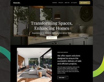 Wix Studio Website Template (Renovierung Haus, Wohnungsbau, Inneneinrichtung, Portfolio, Template)