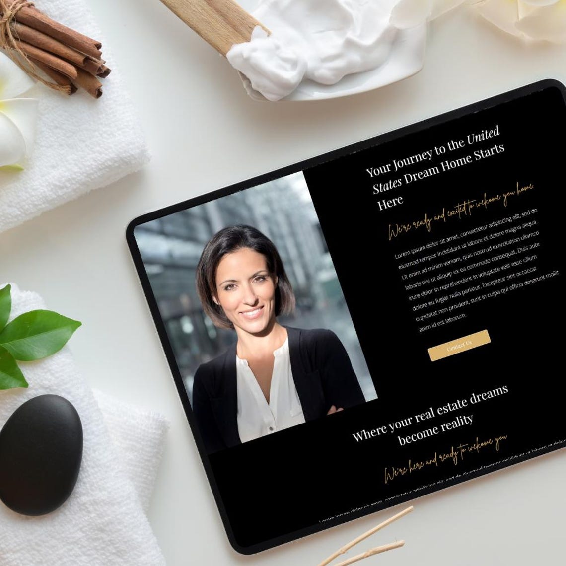 Wix Website Template Modern Real Estate, Business Portfolio Etsy