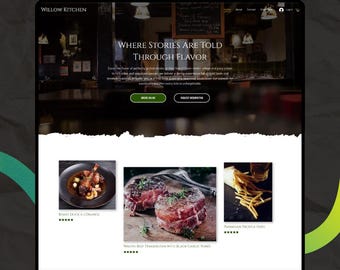 Website-Vorlage von Wix Studio: Fine Dining Restaurant Design