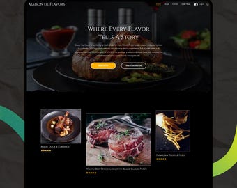 Restaurant Wix Studio Website Template : Online Bestellung, Grillen