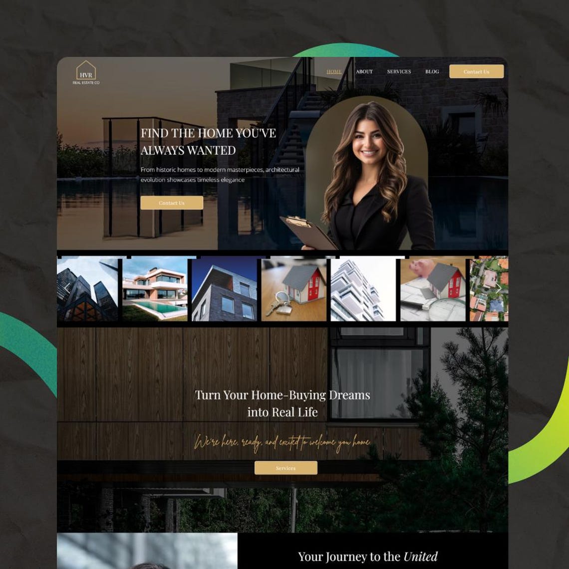 Wix Website Template Modern Real Estate, Business Portfolio Etsy