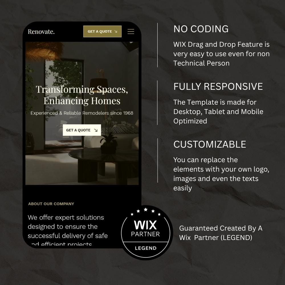Wix Studio Website Template (home Renovation, Real Estate, Interior ...