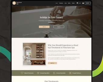 Wix Studio Spa Website Template: Online Buchen, Wellness