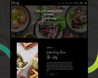 Restaurant Wix Website Template: Online Essen Bestellung & Lieferung