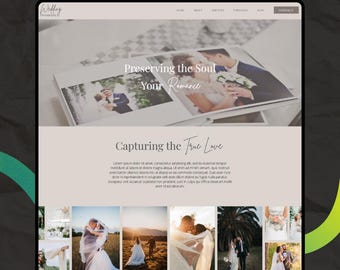 Plantilla de sitio web de Wix Editor (Fotografía de bodas, Bodas, Fotógrafo, Portafolio, Imágenes)