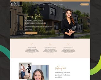 Wix Editor Website Template (Immobilien, Auflistung, Personal, Geschäft, B2B, Innenmakler, Portfolio-Website)
