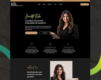 Wix Editor Website Template (Immobilien, Portfolio, Personal, Geschäft, B2B, Innenmakler, Frau Website)
