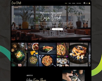 Wix Restaurant Website Vorlage: Online-Bestellung und Lieferung von Speisen