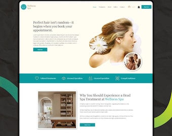 Wix Studio Website Template: Wellness Spa mit Online Buchung