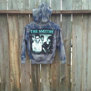 Zippered Hoodie / The Smiths / Safety Pinned / Music Festival / Gothic / Indie / Punk Rock / Manchester / Post Punk / Removable Back Image