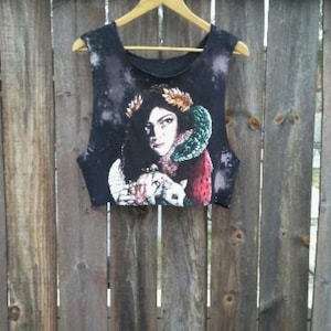 Lorde TShirt / 2 Sided / 2014 Tour Tee / Concert Tee / Distressed / Band Tee / Indie / Belly Tee / Music Festival  / Cropped / Modified Tee