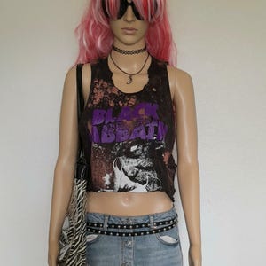 Black Sabbath TShirt / Crop Top / Band Tee / Distressed / Muscle Top /Music Festival/ Heavy Metal / Rocker Tee / Classic Rock / Modified Tee