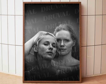 Bibi Andersson Liv Ullmann Fotodruck, Persona Film Still, Psychologisches Kino Foto, Ingmar Bergman Film Still, Cinephile Geschenk