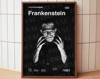 Frankenstein 1931 Vintage Film Poster, Wand Kunst Film Print