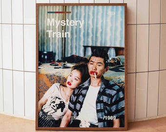 Mystery Train Filmposter, Steve Buscemi, Jim Jarmusch, Kult Indiekino, Mid Century minimalistische Wandkunst