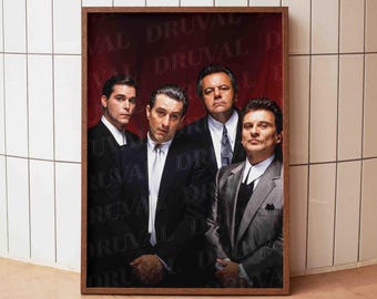 Goodfellas Print, De Niro Liotta Pesci Film Still, Scorsese Mafia Cinema Photo, 90s Crime Film Art, Gift for Him