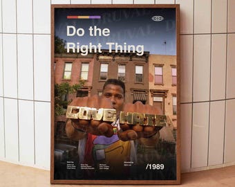 Do the Right Thing 1989 Vintage Film Plakat - Spike Lee Wand Kunst Druck