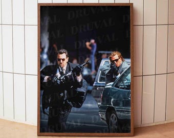 Heat Print, De Niro Val Kilmer Film Still, Michael Mann Crime Cinema Photo, 90s Heist Film Art, Gift for Him