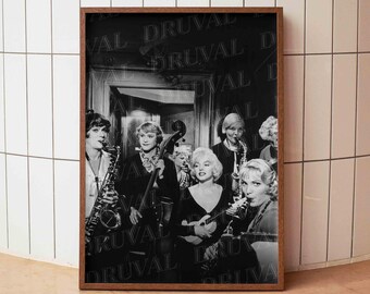 Some Like It Hot Print, Marilyn Monroe Film Still, Billy Wilder 50s Cinema Photo, Classic Hollywood Art, Gift for Her