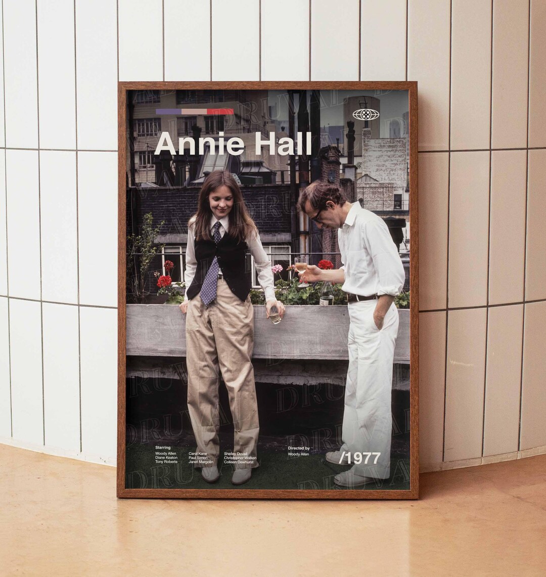 Annie Hall 1977 Vintage Movie Poster Woody Allen Wall Art Print Etsy