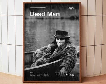 Dead Man Poster, Johnny Depp Druck, Infinity Kino Wandkunst, Jim Jarmusch Film Poster, Cinephile Geschenk