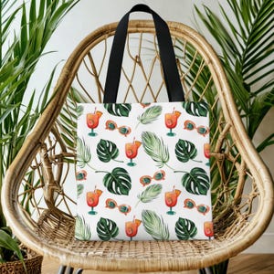 Beach tote bag Canvas Tote Vacation Beach Lovers Surfers Day in the Sun