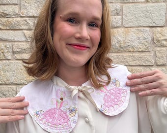Vintage Embroidered Detachable Collar