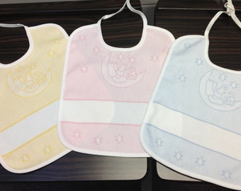 blank baby bibs to cross stitch