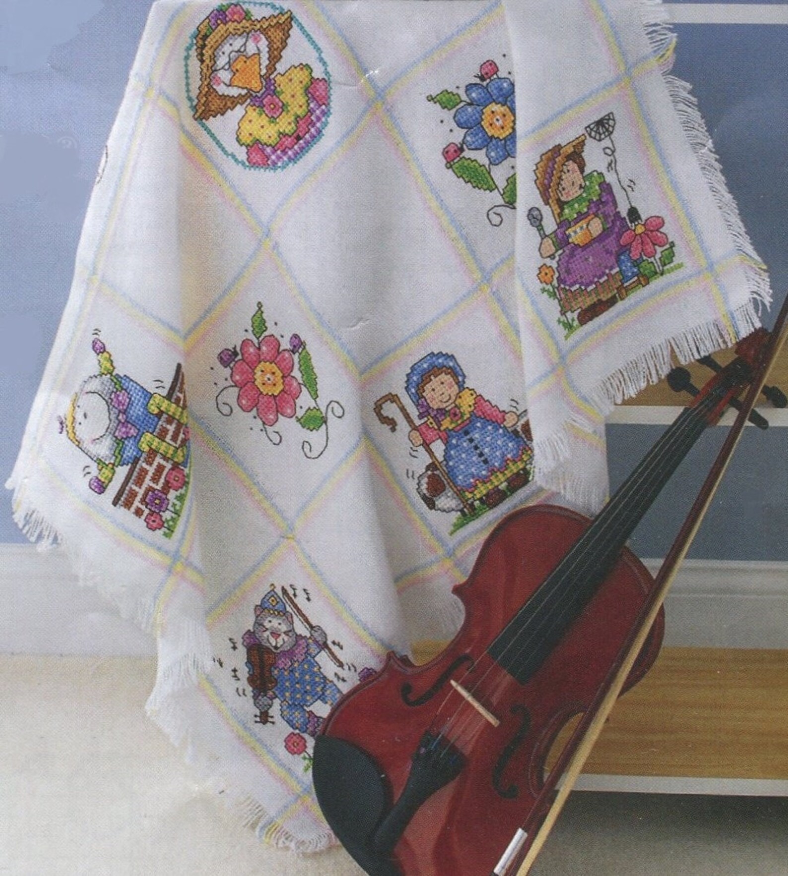 Cross Stitch Baby Afghan Nursery Time Ready to Stitch Etsy
