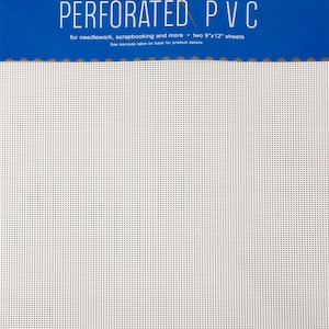 Mill Hill Perforated PVC White - 2 Sheets of 9 x 12 inches - Cross Stitch Foxwood Sleds Christmas Ornaments Jar Lids 14 Stitch Count