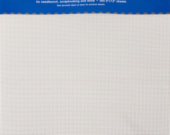 Mill Hill Perforated PVC White - 2 Sheets of 9 x 12 inches - Cross Stitch Foxwood Sleds Christmas Ornaments Jar Lids 14 Stitch Count