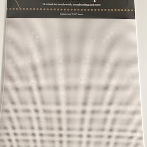 Mill Hill Perforated Paper - White - 2 Sheets of 9 x 12 inches - Cross Stitch Foxwood Sleds, Christmas Ornaments, Jar Lids 14 Stitch Count