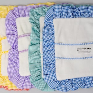 Cross Stitch Pillow Sham Zweigart Gingham 16 Stitch Count 5 Colors Country Look