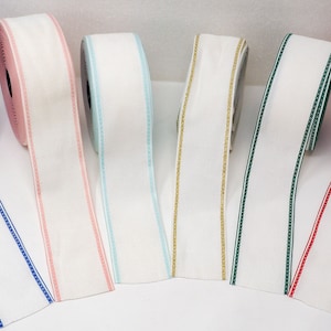 Cross Stitch Ribband Banding by the Yard - 6 Colors Zweigart 2.5 in Wide 2 in Stitching Area 16 Stitch Count