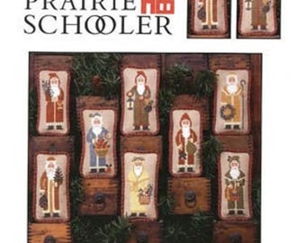 Father Christmas Cross Stitch Pattern Prairie Schooler 8 Different Santas - NOT PDF - No materials Inc