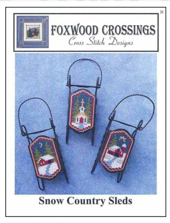 Foxwood Crossing Sled Cross Stitch PATTERN Snow Country - Etsy