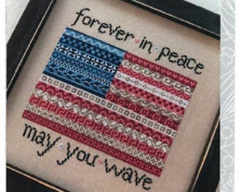 Forever in Peace Flag Cross Stitch Pattern - Sweet Wing Studio - NOT a PDF - Actual Pattern - No fabric or floss inc.