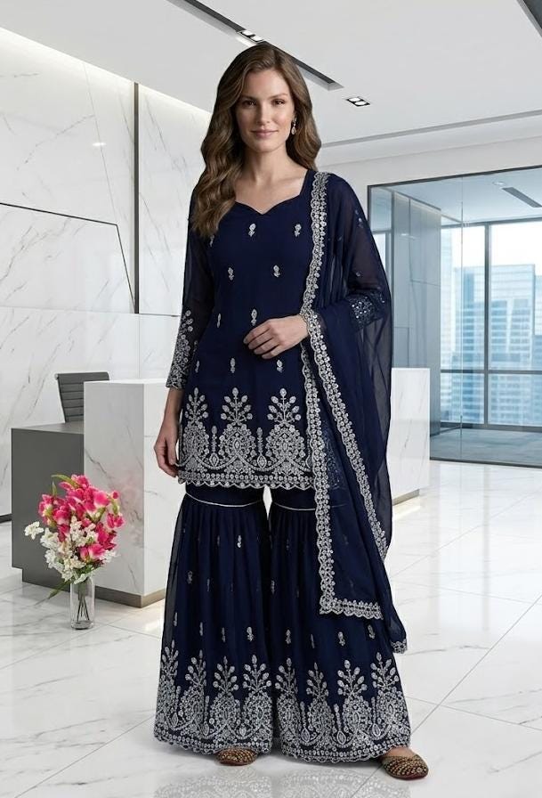 Blue Sharara - Etsy