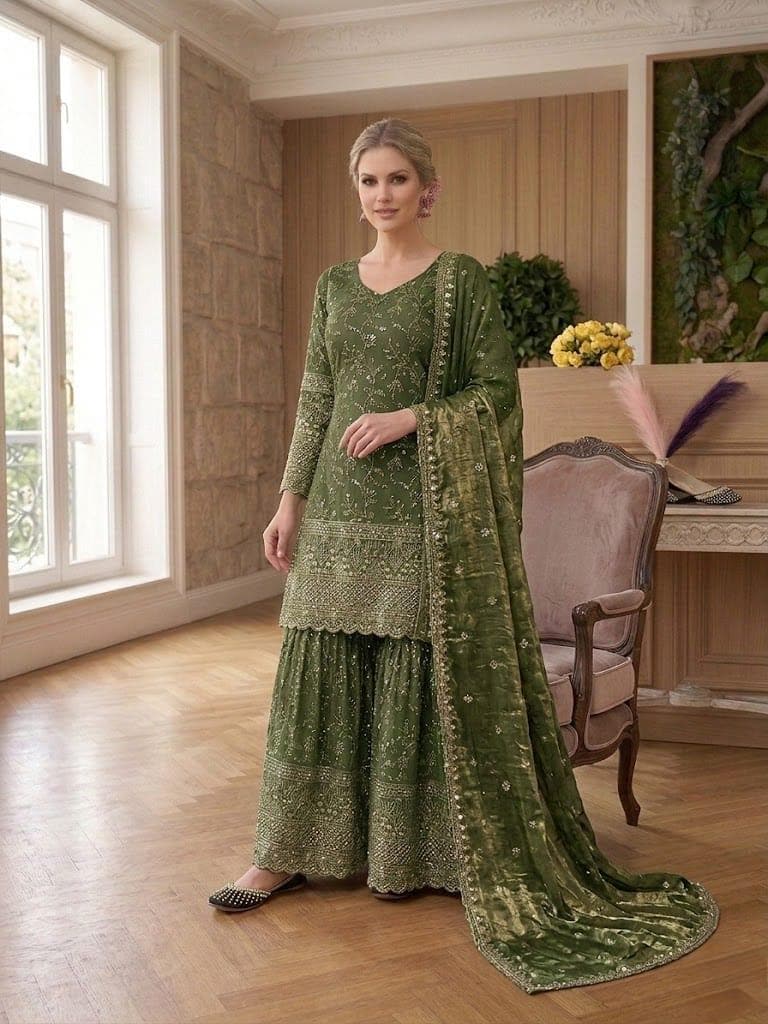 slim fit dress slacks Pakistani Mint Green Bridal – UY Collection main image 1