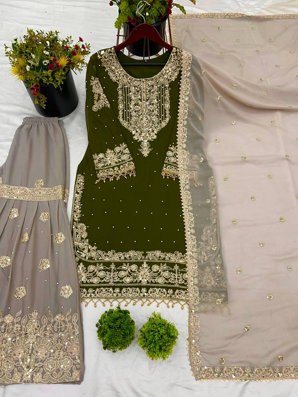 white christmas dresses Pink Casual Wear Floral Printed A-Line Georgette Dress