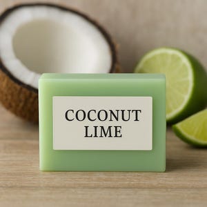 Trending Favorite Fruits Scented Soap Set: Handmade Vegan Bars - Coconut Lime, Watermelon, Citrus