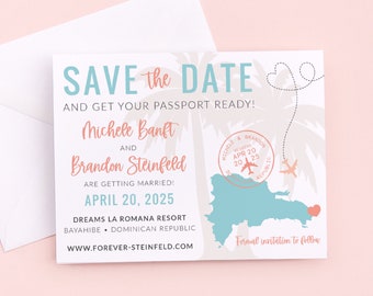 Destination Wedding Save the Date - Magnet Available - Digital File or Printed