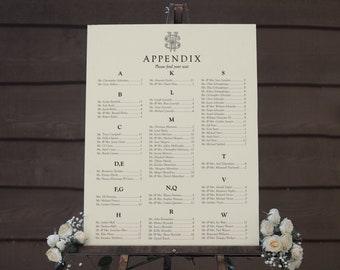 Literary Wedding Seating Chart - Design Only - Book Theme Library Wedding