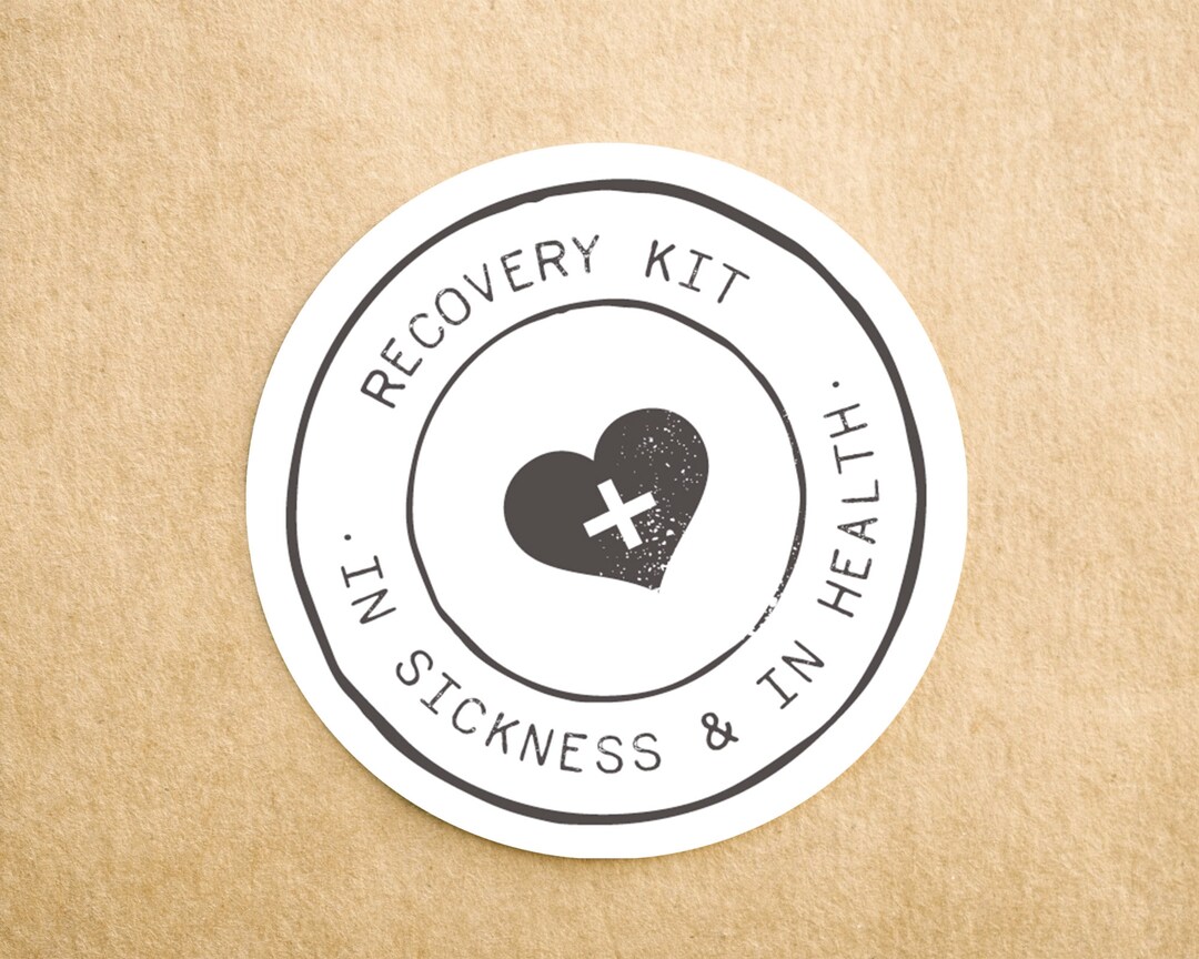 Sick Kit Sign Recovery Kit Sticker - in Sickness & in Health - Etsy