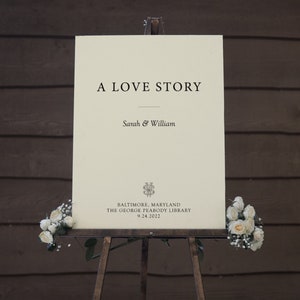 Book Wedding Welcome Sign - Printed and Digital File Option Available