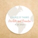 A World of Thanks Sticker Travel Theme Favor Sticker Map - Etsy