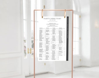 Phone Directory Wedding Seating Chart - Pairs well with  an Audio Guestbook